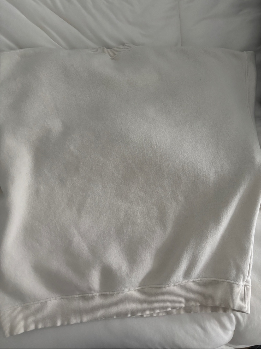 Roxy White Crewneck Over sized Sweatshirt Pastel Sunset Palm and Wave Graphic - Picture 5 of 5